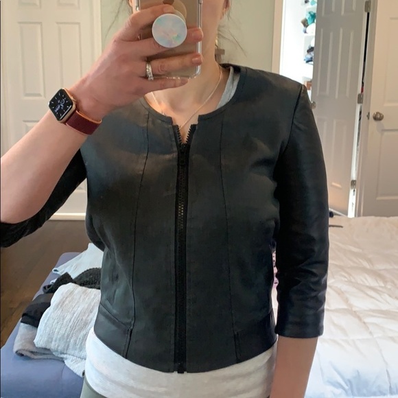 Helmut Lang Linen and Leather Blazer Jacket - Picture 15 of 15